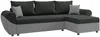 Vente-unique - LIERNO Sofa Stoff SchwarzGrau - B 139 cm x H 80 cm x L 265 cm Bild 5