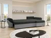 Vente-unique - LIERNO Sofa Stoff SchwarzGrau - B 139 cm x H 80 cm x L 265 cm Bild 3