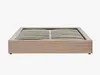 Vente-unique - KARESO Lattenrost und Bettrahmen Stoff Beige - B 201 cm x H 30 cm x L 220 cm Bild 4