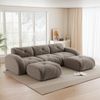 3-Sitzer Modulsofa H 76 x T 281 x B 171 cm aus Chenille in Braun, rahmenlos, flexibel kombinierbar Bild 2