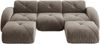 3-Sitzer Modulsofa H 76 x T 281 x B 171 cm aus Chenille in Braun, rahmenlos, flexibel kombinierbar Bild 4