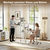 AIMAX Schreibtisch Höhenverstellbarer Computertisch Standing Desk Stehpult Verstellbarer (60x120/140/160cm, Adjustable Standing Desk), Monitorständer Schublade Erinnerung bei langem Sitzen, für Büro Bild 3
