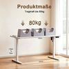 AIMAX Schreibtisch Höhenverstellbarer Computertisch Standing Desk Stehpult Verstellbarer (60x120/140/160cm, Adjustable Standing Desk), Monitorständer Schublade Erinnerung bei langem Sitzen, für Büro Bild 2