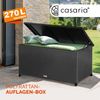 Casaria Auflagenbox Poly Rattan Rollbar Garten Box Schwarz Bild 2