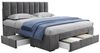 OKWISH Polsterbett Doppelbett Stauraumbett Bett mit Lattenrost (Mit 4 Schubladen (160x200 cm), Bezug aus Samt Bild 4