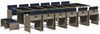 vidaXL 17-teiliges Garten-Ess-Set mit Kissen, grau, Polyrattan 3277956 Bild 2