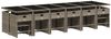 vidaXL 17-teiliges Garten-Ess-Set mit Kissen, grau, Polyrattan 3277956 Bild 5