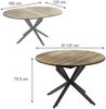 Esstisch Loyd Schwarz/Eiche rustikal 120 x 76.5 cm ausziehbar Vicco Bild 3