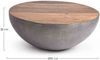 Couchtisch Restacal aus recyceltem Holz und Metall, Industrial Design, rund, grau natur, Ø 90 cm Bild 4