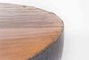 Couchtisch Restacal aus recyceltem Holz und Metall, Industrial Design, rund, grau natur, Ø 90 cm Bild 2