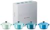 LE CREUSET Snackschale Mini Cocottes, je 200 ml, 10 x 5 cm, Steinzeug, (Set, 4-tlg), Metallics (Cool Mint/Karibik/Deep Teal/Marseille), 69212108139131 Bild 2
