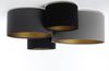 BPS Koncept 084-01-053 Plafond 4FLAME 4xE27 60W Velours auf PVC-Basis schwarz, grau, gold H:34cm B:92x88 cm dimmbar Bild 4