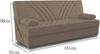 Dmora 3-Sitzer Schlafsofa Apicella, Sofa mit Stauraum und 2 Kissen inklusive, Wohnzimmersofa aus Stoff mit Klick-Klack-Öffnung, 181 x 81 x 88 cm, Beige Bild 3