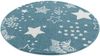 carpet city Kinderteppich - Sterne Sternen-Himmel 120 cm Rund Blau - Kinderzimmer Teppich Modern Bild 2