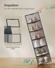 SONGMICS Schuhboxen, Schuh-Organizer aus Kunststoff, mit Tür, durchsichtig, 12er Set, stapelbar, einfache Montage, 33,2 x 23 x 14,5 cm, für Schuhe bis Größe 43, transparent-tintenschwarz Bild 5
