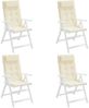 vidaXL Hochlehner-Auflagen 4 Stk. Creme Oxford-Gewebe 361881 Bild 4