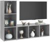 vidaXL TV-Schränke 2 Stk. Betongrau 107 x 35 x 37 cm Spanplatte [3079938] Bild 3