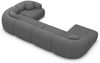Wohnlandschaft Monteluna XL in Samtstoff - Bouclestoff - graphite - Links Bild 4