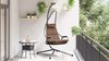 vidaXL Hängendes Ei-Stuhl Kaffeebraun 94 x 107 x 196,5 cm Stahl 42003854 Bild 4