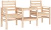 vidaXL Gartenbank mit Tisch 2-Sitzer Massivholz Kiefer 825156 Bild 2