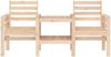 vidaXL Gartenbank mit Tisch 2-Sitzer Massivholz Kiefer 825156 Bild 3