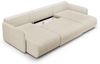 Wohnlandschaft Sofa mit Schlaffunktion CALGARY Stoff Curio Creme Bild 3