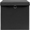 vidaXL Aufbewahrungsboxen mit Deckeln 10 Stk. 28x28x28 cm Schwarz 325190 Bild 4