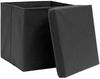 vidaXL Aufbewahrungsboxen mit Deckeln 10 Stk. 28x28x28 cm Schwarz 325190 Bild 3