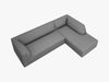 Micadoni 4-Sitzer Modular Sofa Ruby Rechts Strukturierter Stoff Ottawa Grau Bild 4