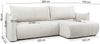 Ecksofa Schlafsofa ONTARIO in Stoff Poso Senfgelb Ottomane Rechts Bild 5
