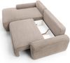 Selsey 'Alferia' Ecksofa mit Schlaffunktion, Breitcord-Bezug, beige, linksseitig, 82 x 264 x 162 cm Bild 4