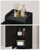 Badezimmerschrank, Badschrank mit 2 Türen und Verstellbarem Regal, Schmaler Toilettenpapierschrank, Badezimmer Organizer für Kleine Räume, Schwarz Bild 4