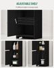Badezimmerschrank, Badschrank mit 2 Türen und Verstellbarem Regal, Schmaler Toilettenpapierschrank, Badezimmer Organizer für Kleine Räume, Schwarz Bild 5