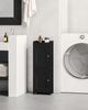 Badezimmerschrank, Badschrank mit 2 Türen und Verstellbarem Regal, Schmaler Toilettenpapierschrank, Badezimmer Organizer für Kleine Räume, Schwarz Bild 3