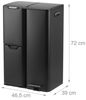 Relaxdays Mülleimer 3 Fächer Edelstahl Bild 4