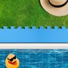 5,1m² Poolunterlage 8 Poolmatten 81x81cm in Blau Bild 3