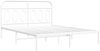 vidaXL Bettgestell mit Kopfteil Metall Weiß 135x190 cm 377165 Bild 3