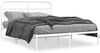 vidaXL Bettgestell mit Kopfteil Metall Weiß 135x190 cm 377165 Bild 2