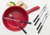 Käsefondue Set für 6 Personen, 11-teiliges Komplettset für Fondue nach Schweizer Art mit massivem Keramik Topf Bild 2
