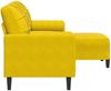 vidaXL 3-Sitzer-Sofa mit Hocker Gelb 180 cm Samt 3278273 Bild 4