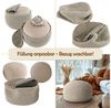 Amagohome Sitzhocker Bodenkissen Pouf Ø55 H37 Mohar Sitzhocker Sitzpouf waschbar nachfüllba, Bezug abnehmbar u. bei 30° Feinwäsche waschbar! Bild 4