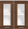 vidaXL Hängeschrank Lyon Glas Braun Eiche-Optik 60x31x60 cm Holzwerkstoff 815122 Bild 3