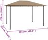 vidaXL Pavillon 384x281x270 cm Taupe 180 g/m² 313922 Bild 5
