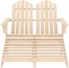 vidaXL Adirondack-Gartenbank 2-Sitzer mit Fußteil Tannenholz 315912 Bild 2