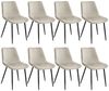 tectake Esszimmerstuhl Set Stuhl (8er Set, 8 St), gepolstert, in Samtoptik Bild 5