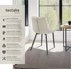 tectake Esszimmerstuhl Set Stuhl (8er Set, 8 St), gepolstert, in Samtoptik Bild 2