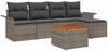 vidaXL Gartensofa-set mit Speicher 6 pcs Grau Poly-Rattan 3355983 Bild 2