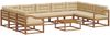 vidaXL Outdoor-Sofagarnitur mit Kissen 10 pcs Natur und Beige 3368221 Bild 2