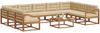 vidaXL Outdoor-Sofagarnitur mit Kissen 10 pcs Natur und Beige 3368221 Bild 3