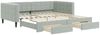vidaXL Tagesbett Ausziehbar mit Schubladen Hellgrau 100x200 cm Samt 3196746 Bild 2